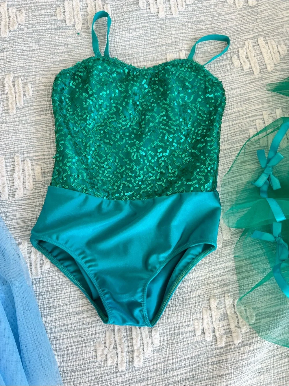 Revolution Blue and Green Tulle Dance Costume Duo